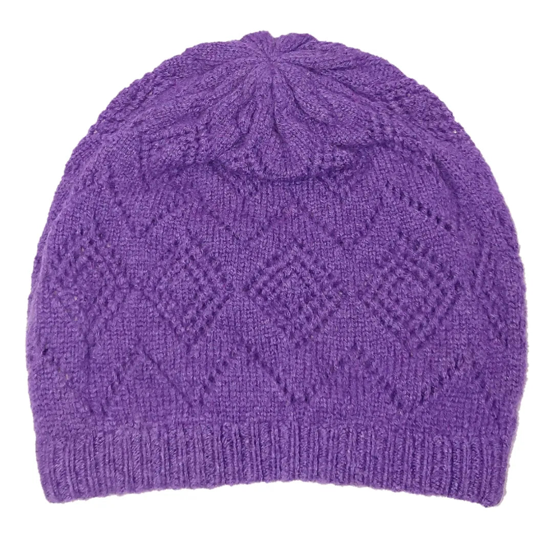 Scottish Cashmere Pointelle Beanie - TCG London