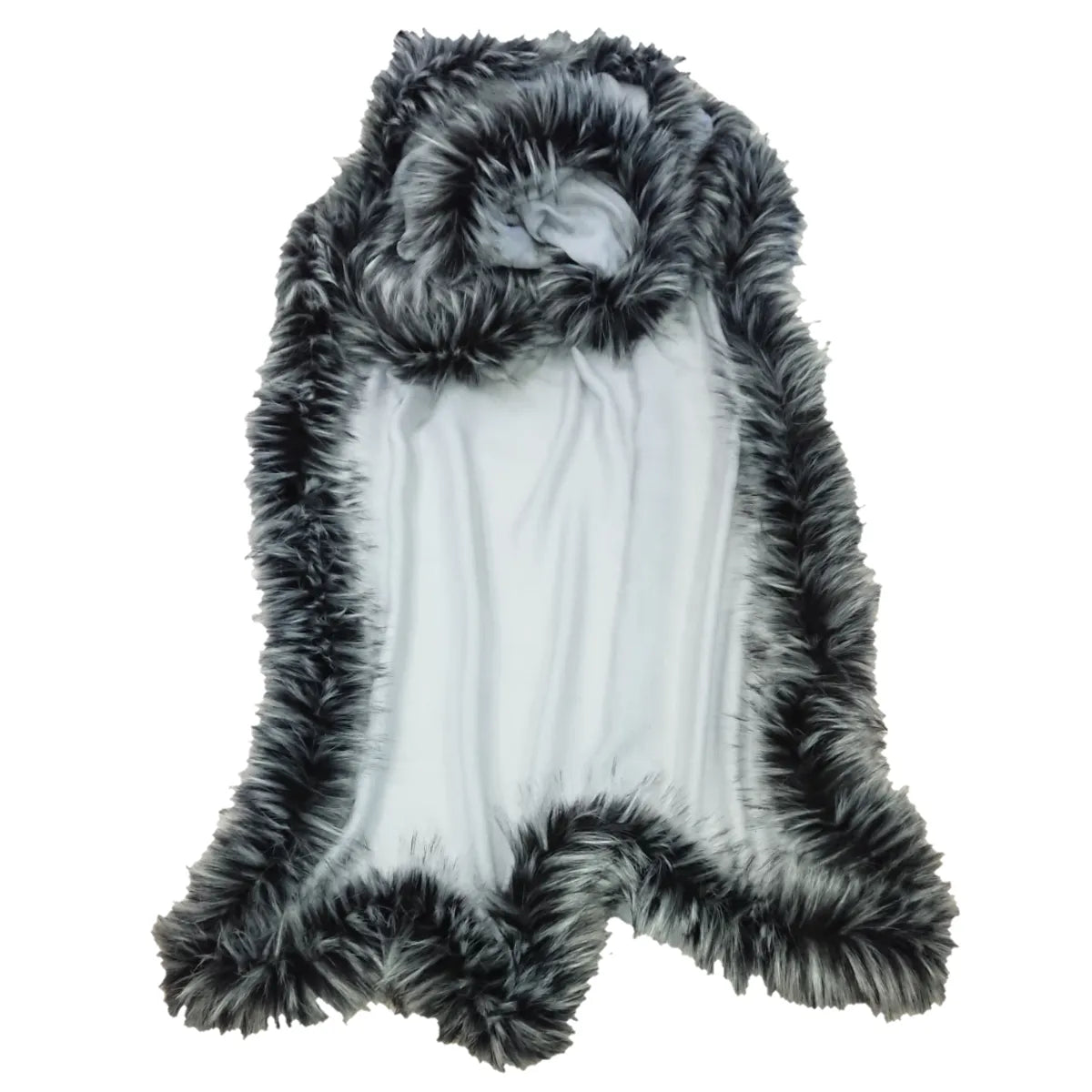 Pure Pashmina Cashmere Shawl with Fur Trim - TCG London