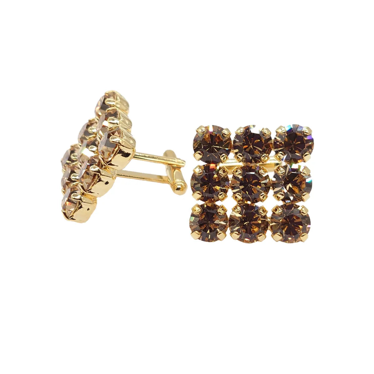 Swarovski Crystals Statement Square Cufflinks