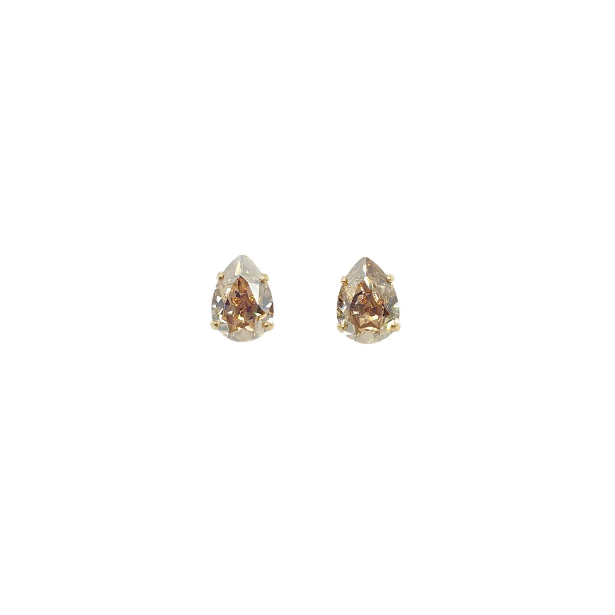 Swarovski Crystals Teardrop Stud Earrings - TCG London