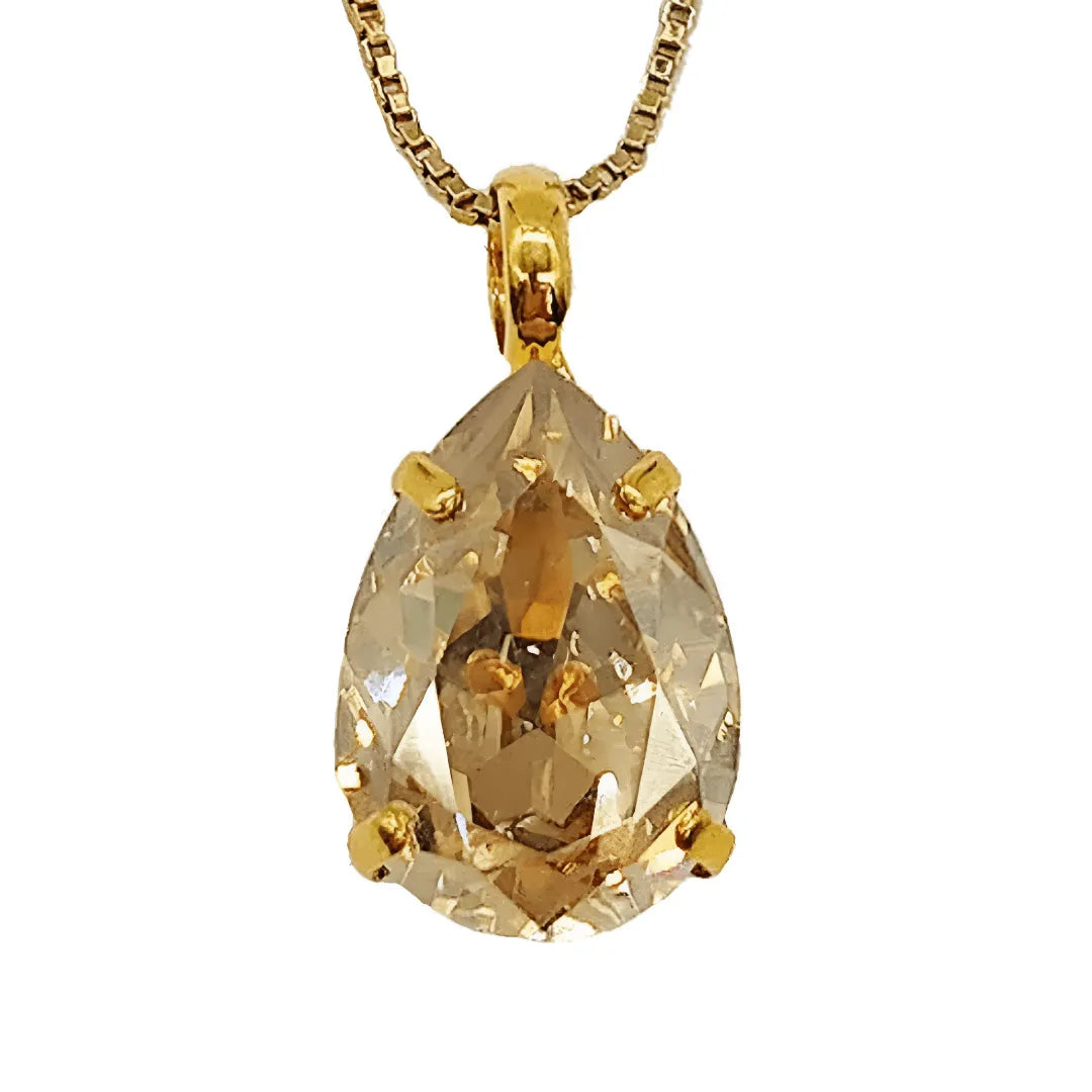 Small Swarovski Crystals Teardrop Pendant - TCG London