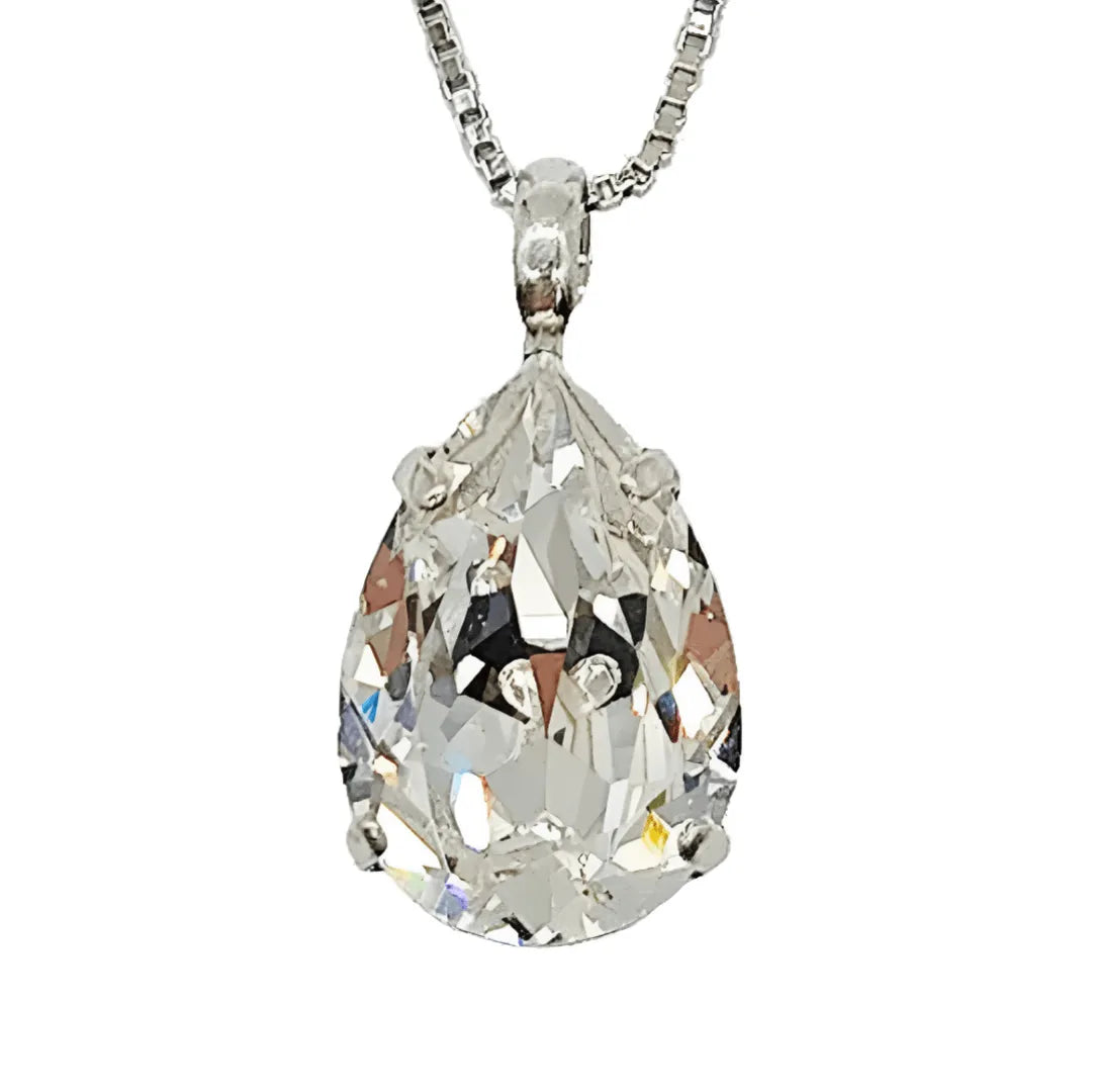 Small Swarovski Crystals Teardrop Pendant - TCG London