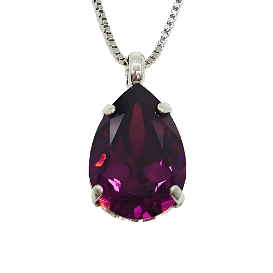 Small Swarovski Crystals Teardrop Pendant - TCG London