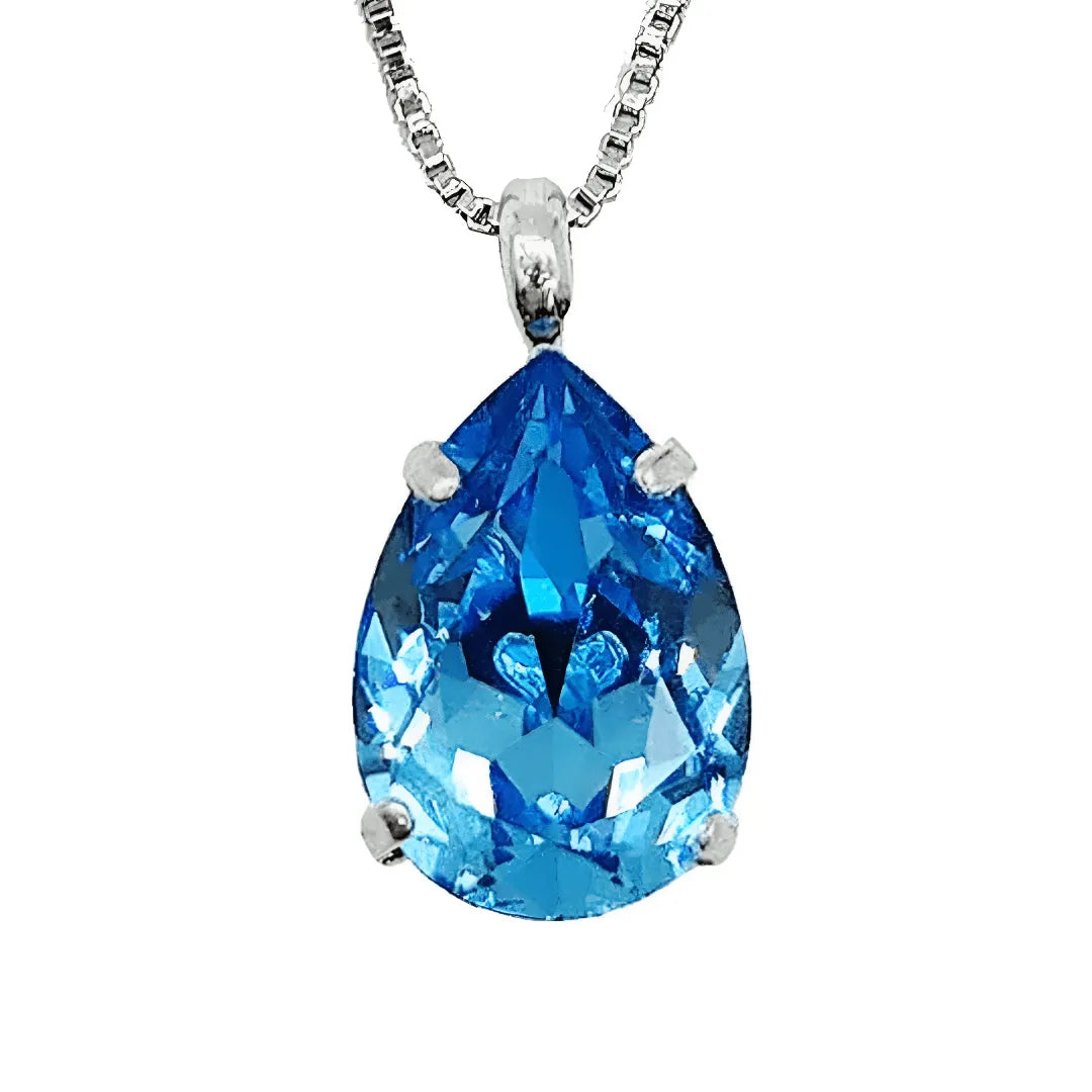 Small Swarovski Crystals Teardrop Pendant - TCG London