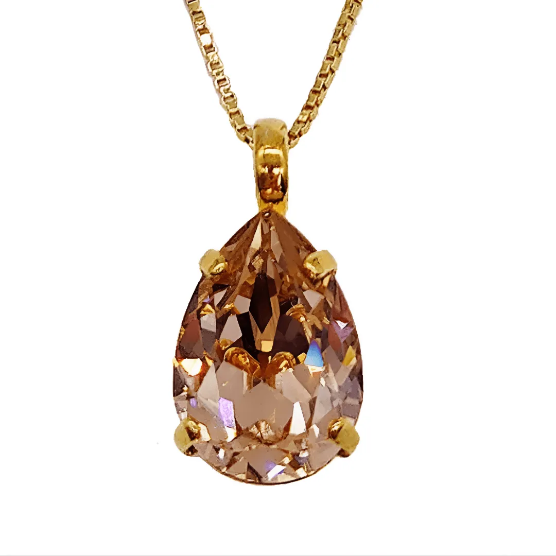 Small Swarovski Crystals Teardrop Pendant - TCG London