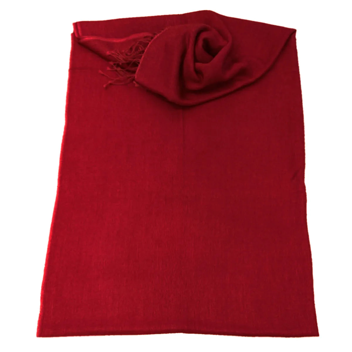 Wine Red Cashmere and Silk Pashmina Shawl - TCG London