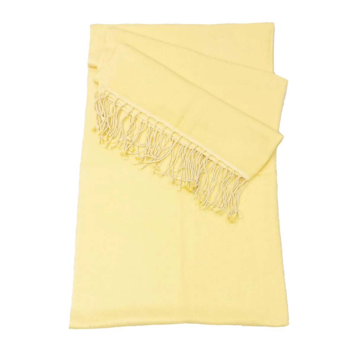 Yellow Cashmere and Silk Pashmina Stole - TCG London