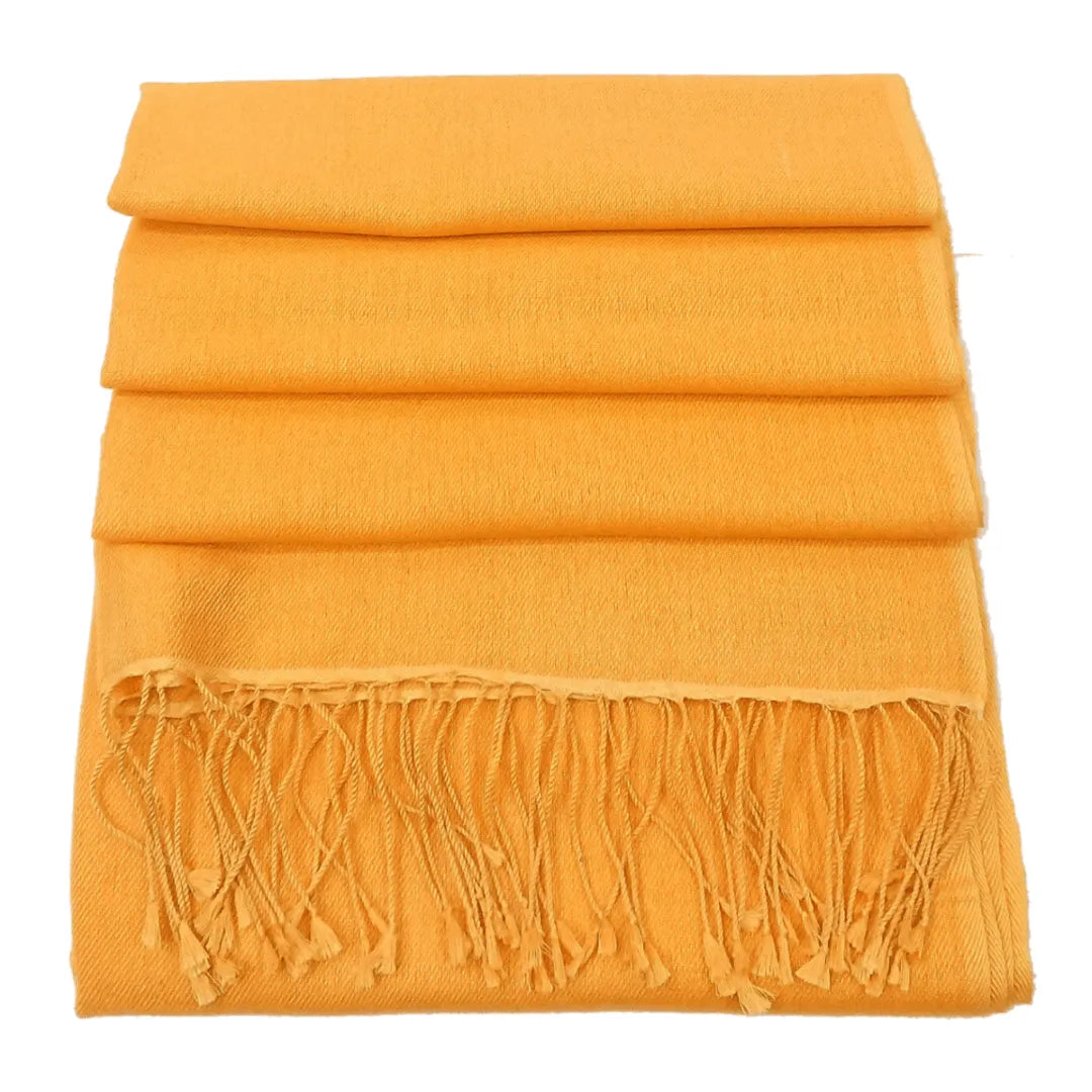 Yellow Cashmere and Pashmina Scarf - TCG London