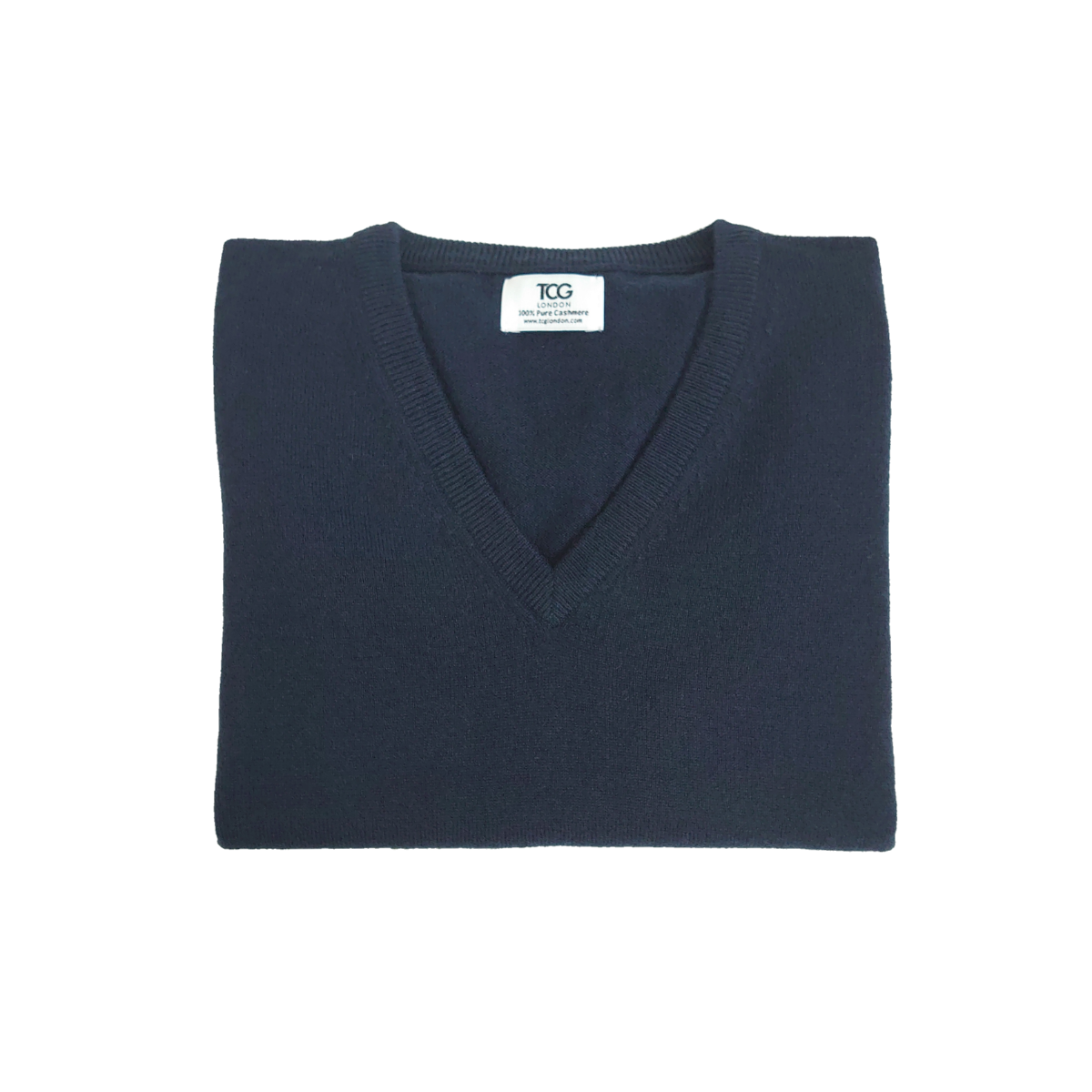 Men's Classic 100% Pure Cashmere Slipover - Midnight Navy Blue