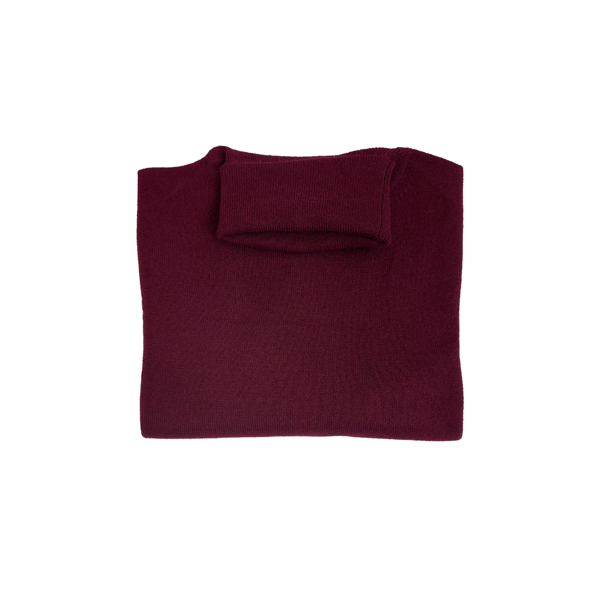 Ladies Classic Fit Roll Neck 100% Pure Cashmere Jumper - Merlot Wine Red