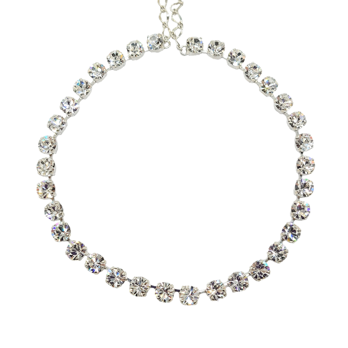 Single Row Crystal Necklace - Swarovski Crystals