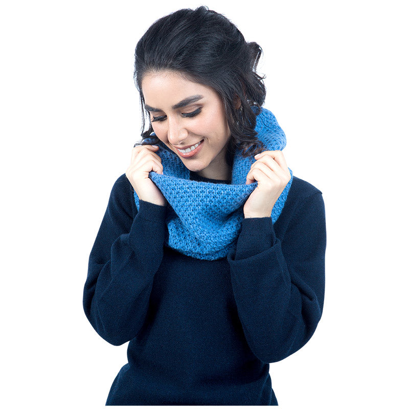 Cashmere Snood as Scarf