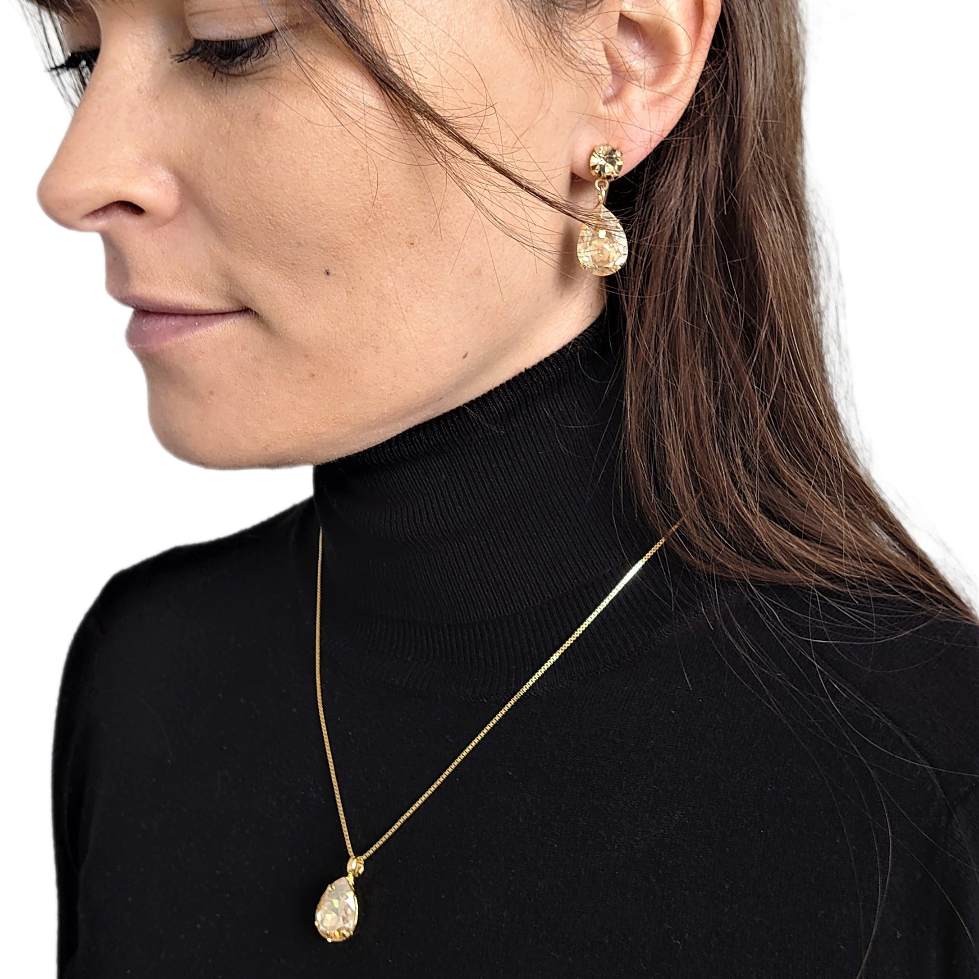 Small Angelina Swarovski Crystals Earrings - TCG London