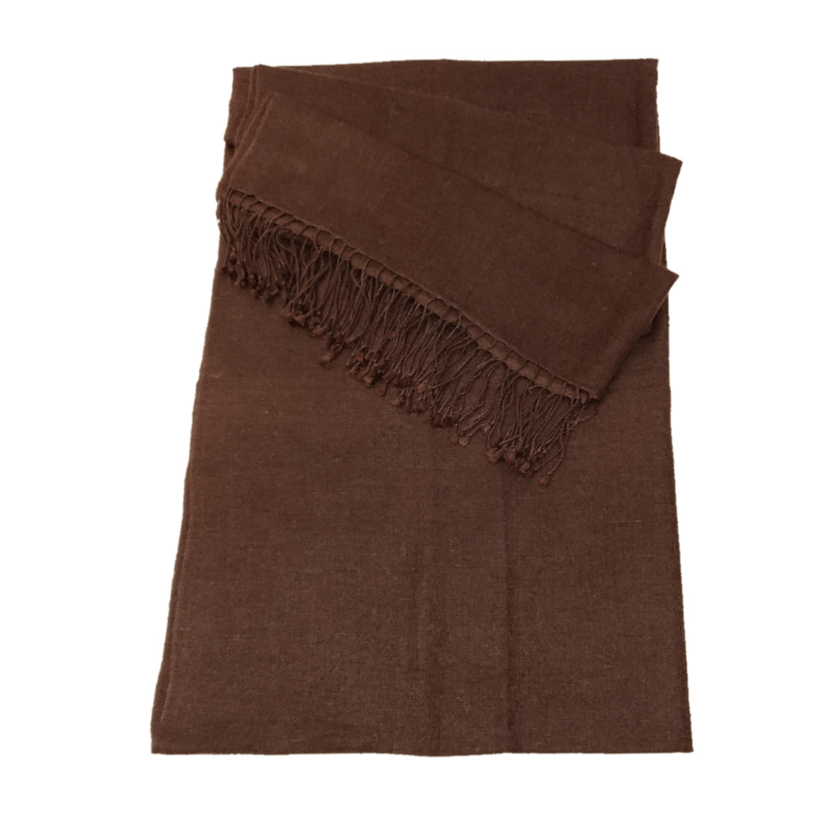Brown Cashmere and Silk Pashmina Stole - TCG London