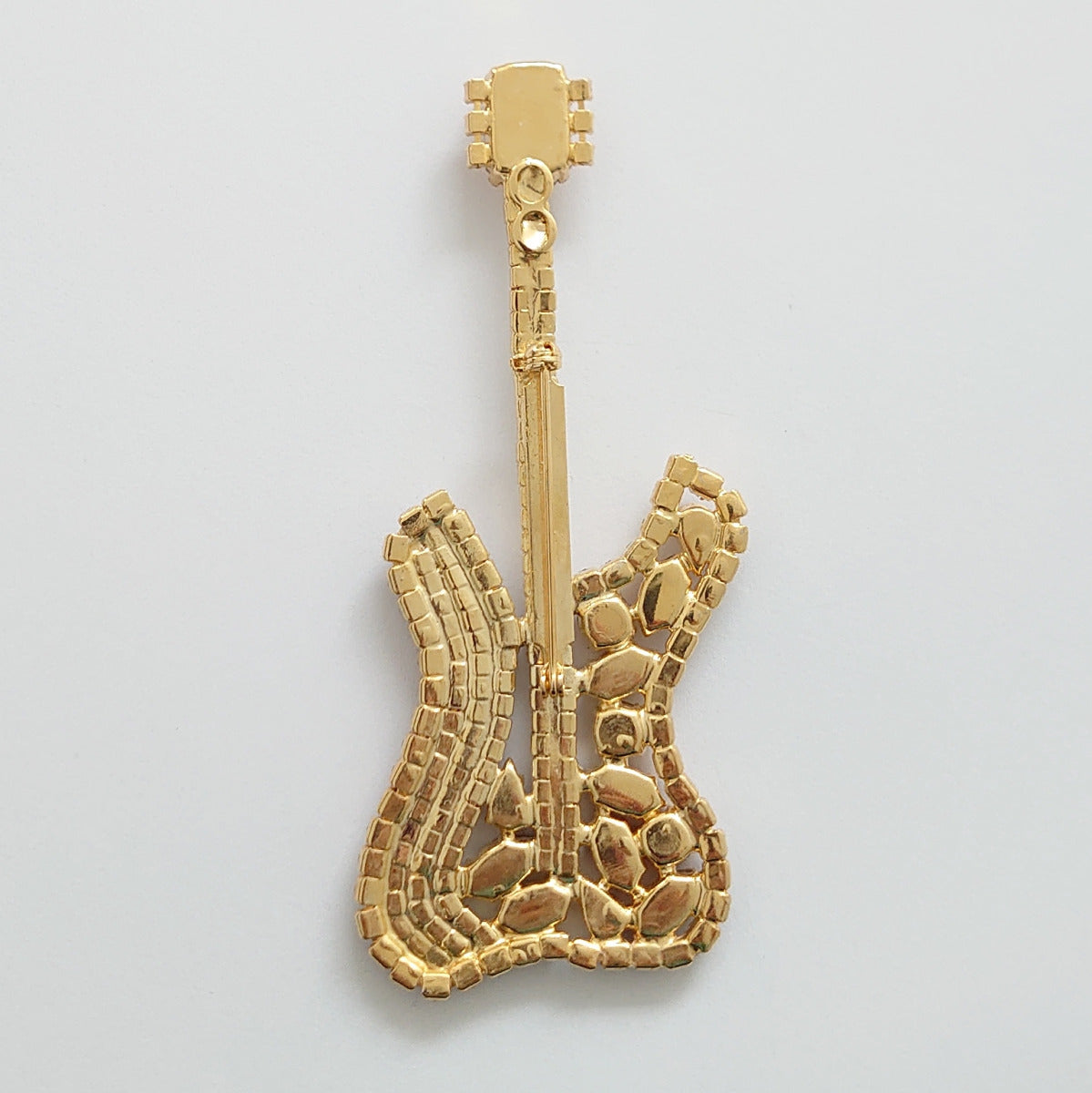 Fender Guitar Brooch - Swarovski Crystals
