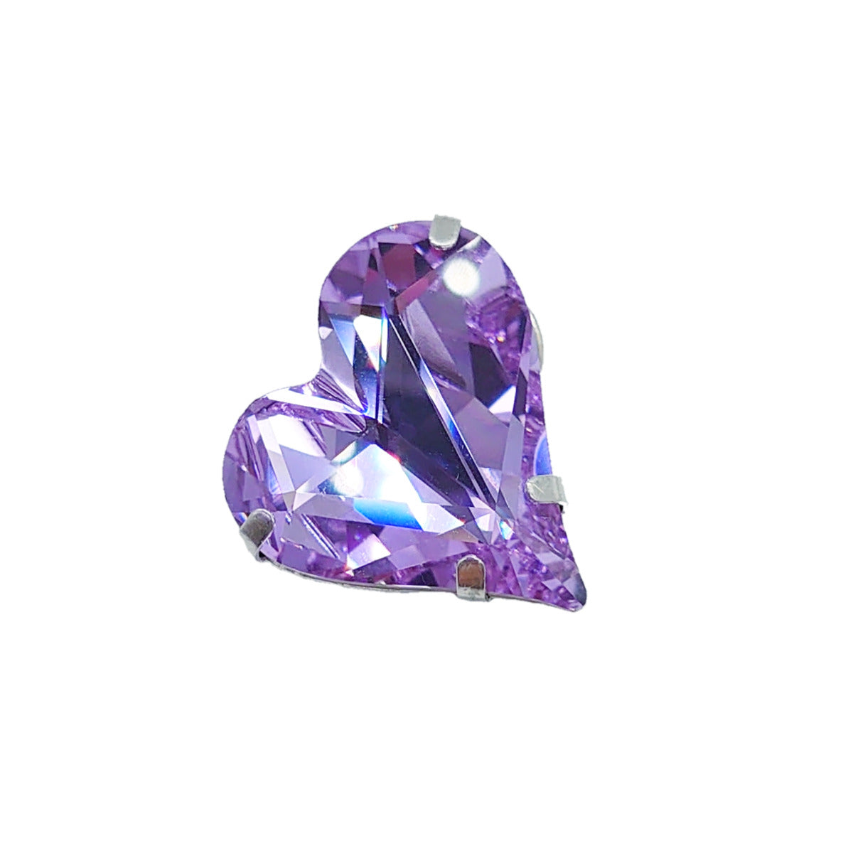 Heart Brooch - Silver Fittings - Swarovski Crystals
