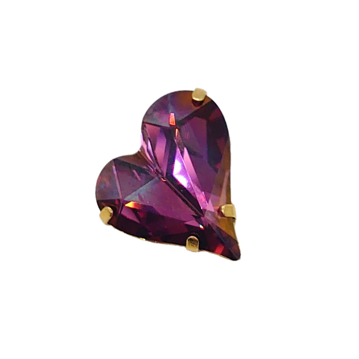 Heart Brooch - Gold Fittings - Swarovski Crystals