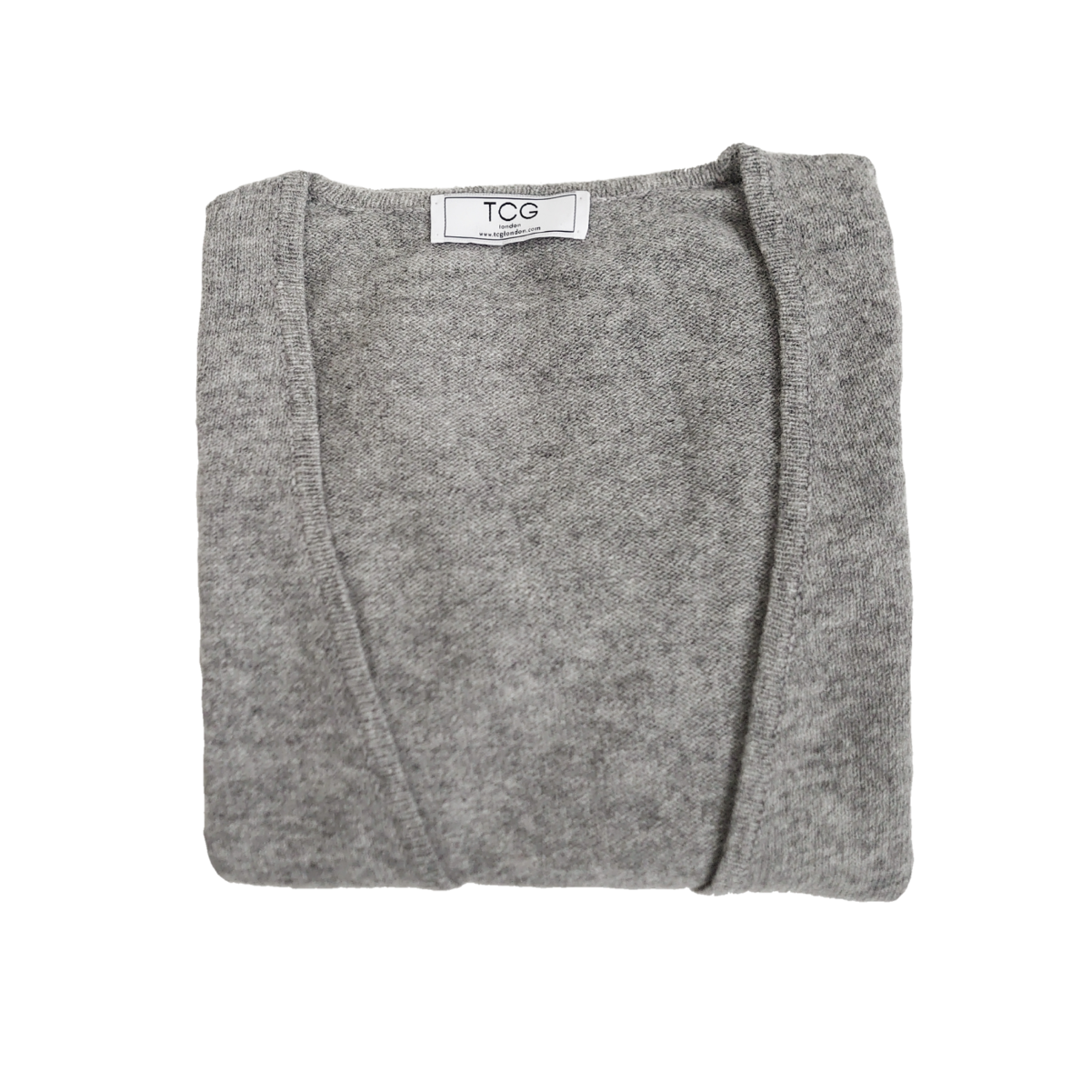 Ladies 100% Pure Cashmere Long Open Cardigan - Light Grey - L - XL