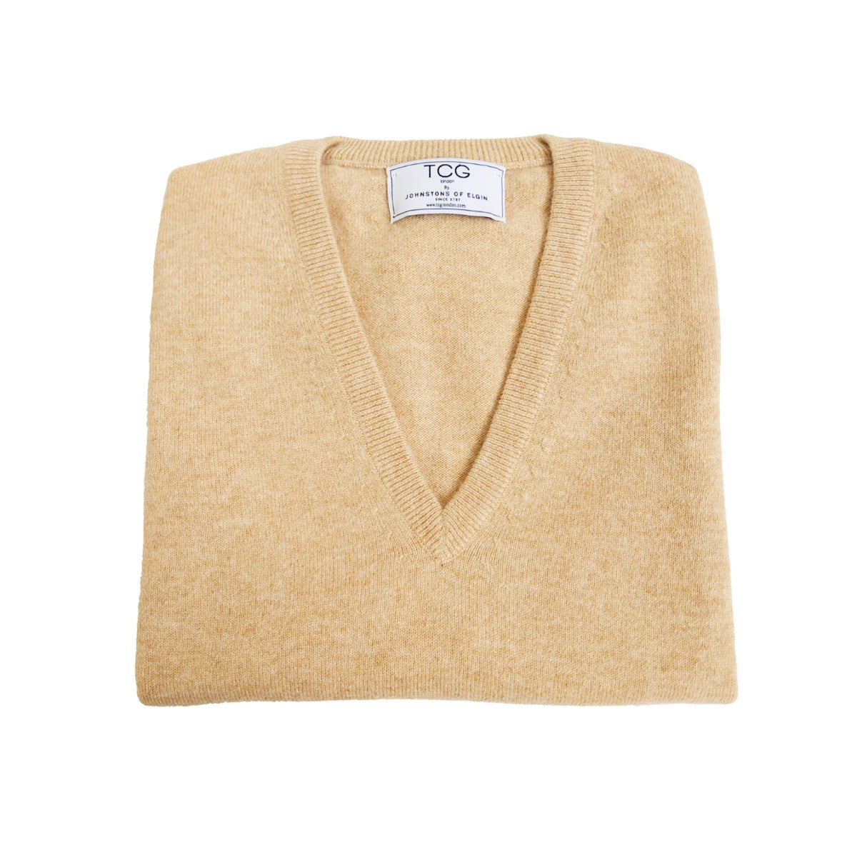 Men's Classic 100% Pure Cashmere Slipover - Natural - S