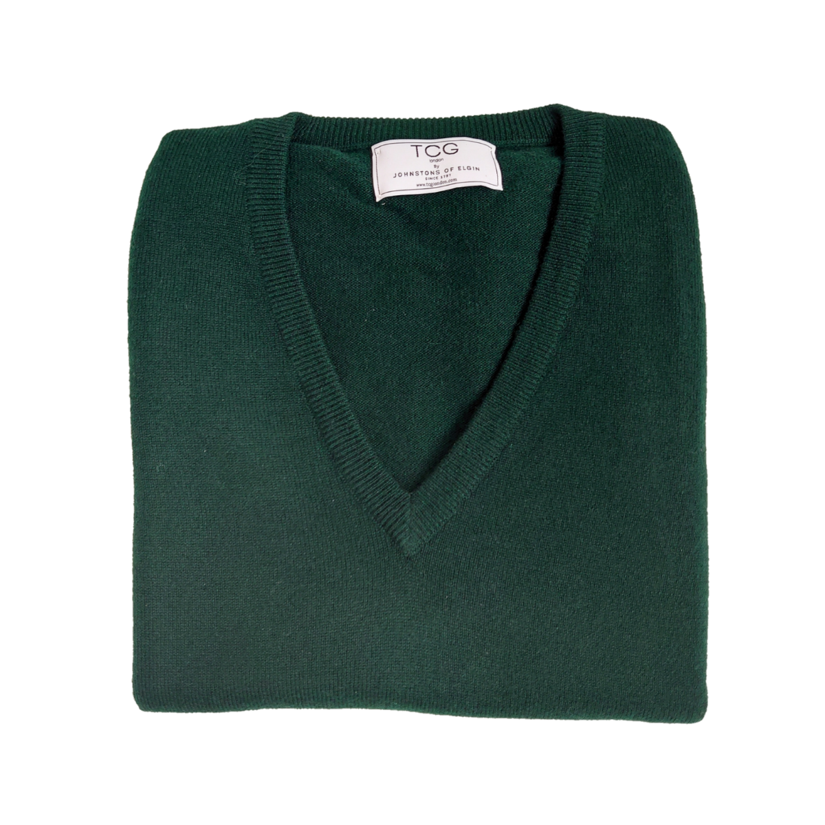 Men's Classic 100% Pure Cashmere Slipover - Dark Green - S