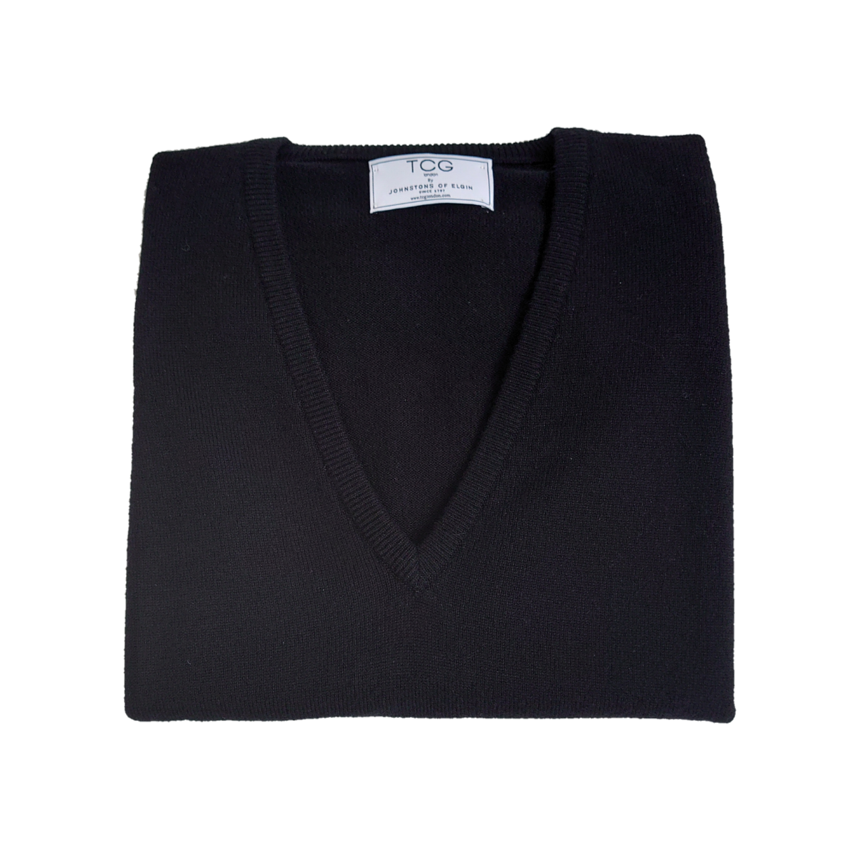 Men's Classic 100% Pure Cashmere Slipover - Black - S